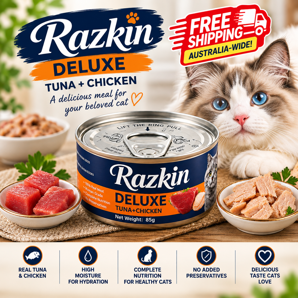 RAZKIN Tuna & Chicken (85g x 24 cans)