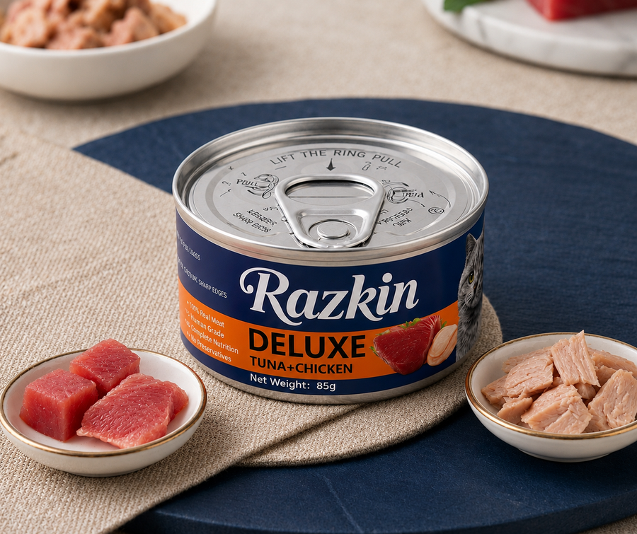 RAZKIN Tuna & Chicken (Halal - 85g x 24 cans)