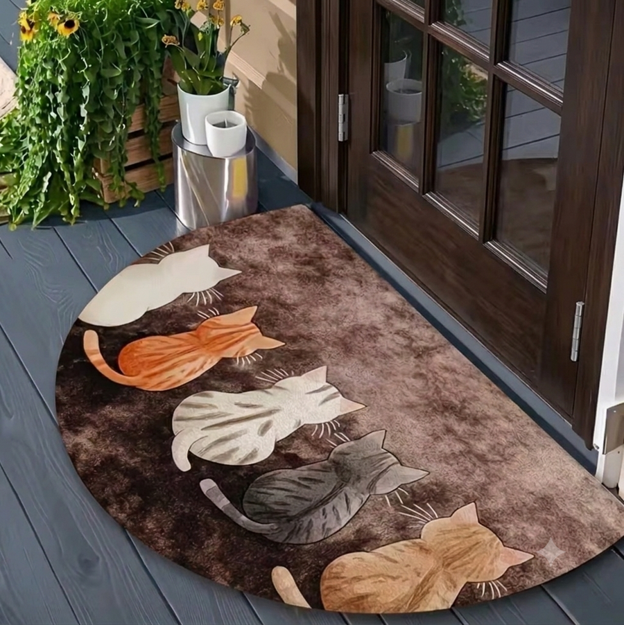 The Cat Parade Half-Moon Mat