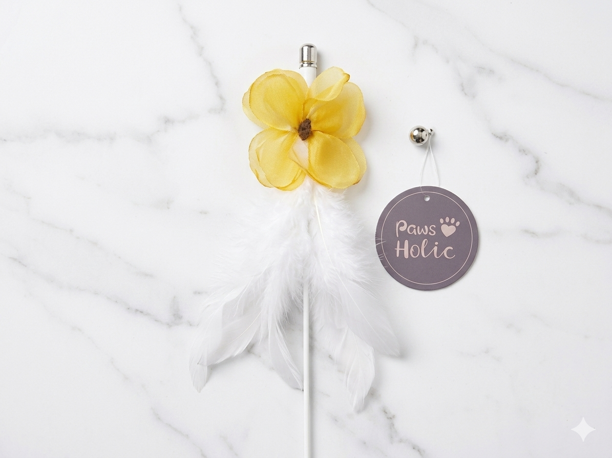 Yellow Feather Butterfly Wand
