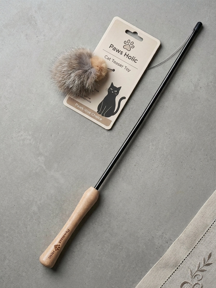 Plush Faux-Fur Cat Wand